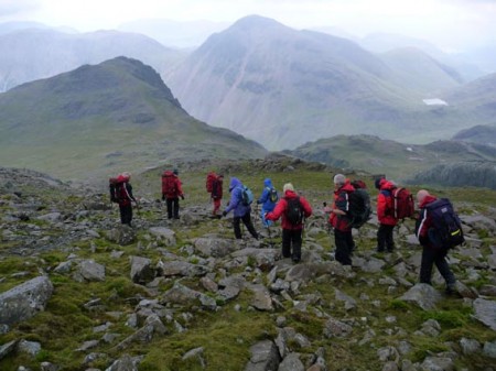 Warmed up and in dry clothing the party of three sets off. By this time the cloud had lifted and visibility was good