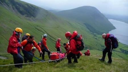 Back rope provides security for the long descent