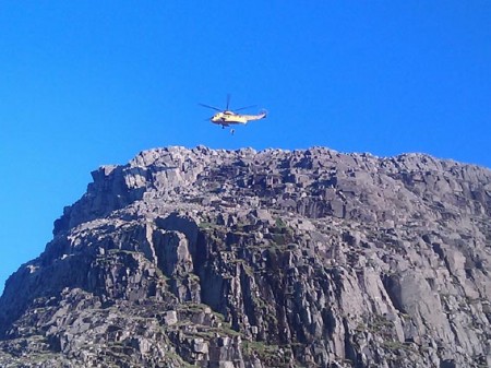 Broad Crag - Helicopter Winching Broad Crag - Helicopter Winching