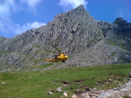 Rescue 131 under Pike's Crag