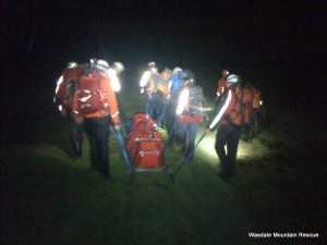 Nearly back, sledging to Burnthwaite