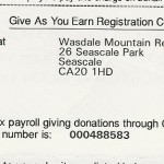 Give As You Earn Certificate