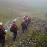 Following the top of Piers Gill on the way to Lingmell Col