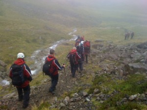 Following the top of Piers Gill on the way to Lingmell Col