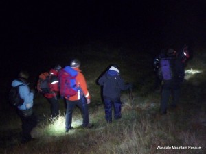 The casualty party walking down from Upper Eskdale