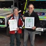 John and Sue with their certificates