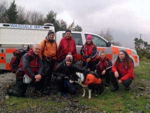 Adam, Jasper and the team members who went to help Jasper down