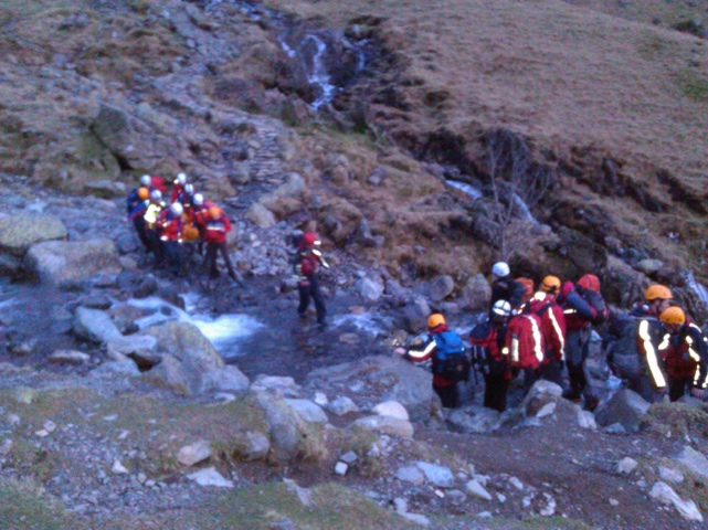 The Lingmell Gill Crossing